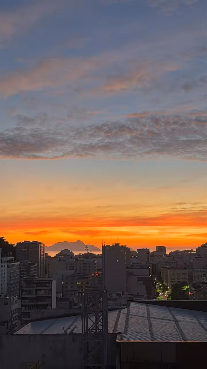 Balcony view at sunset