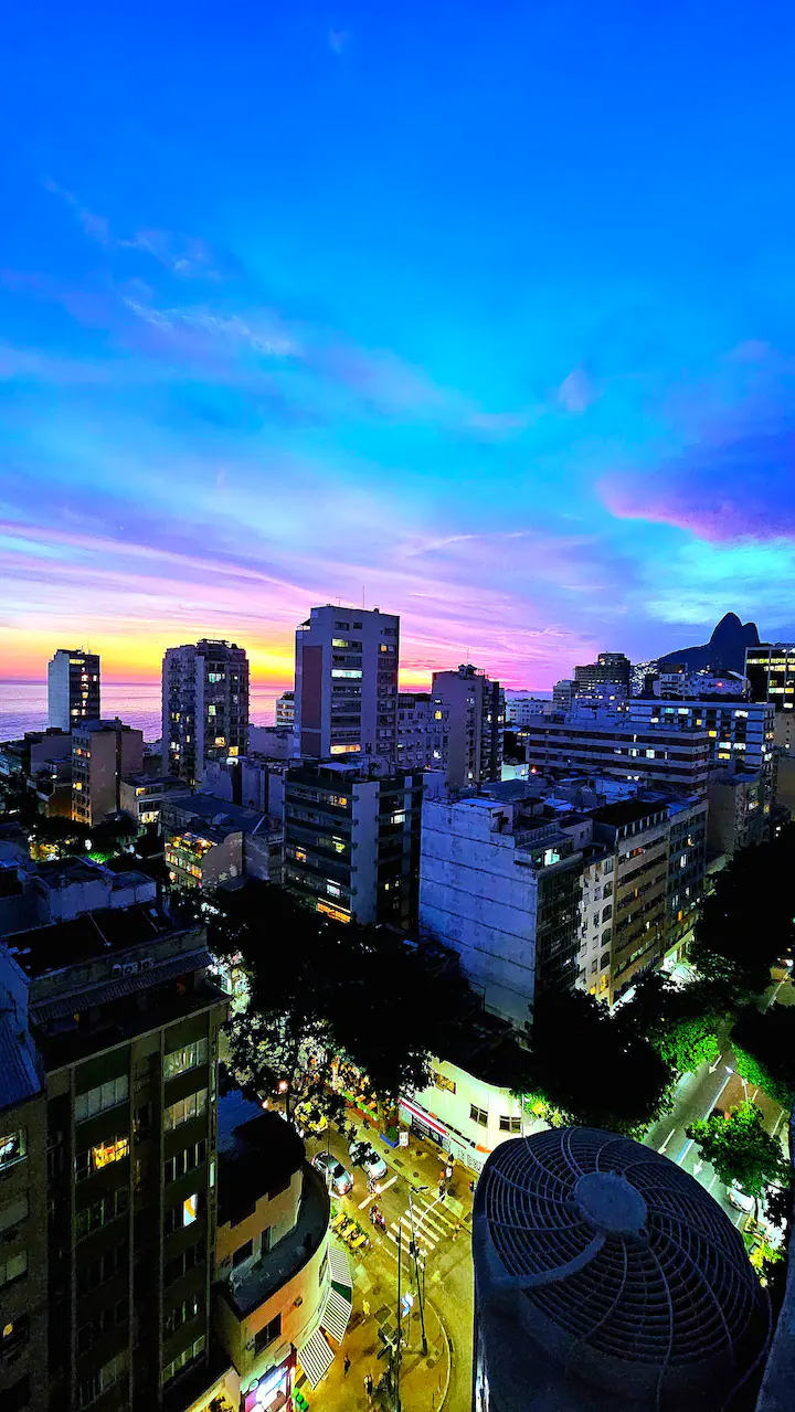 City view from balcony