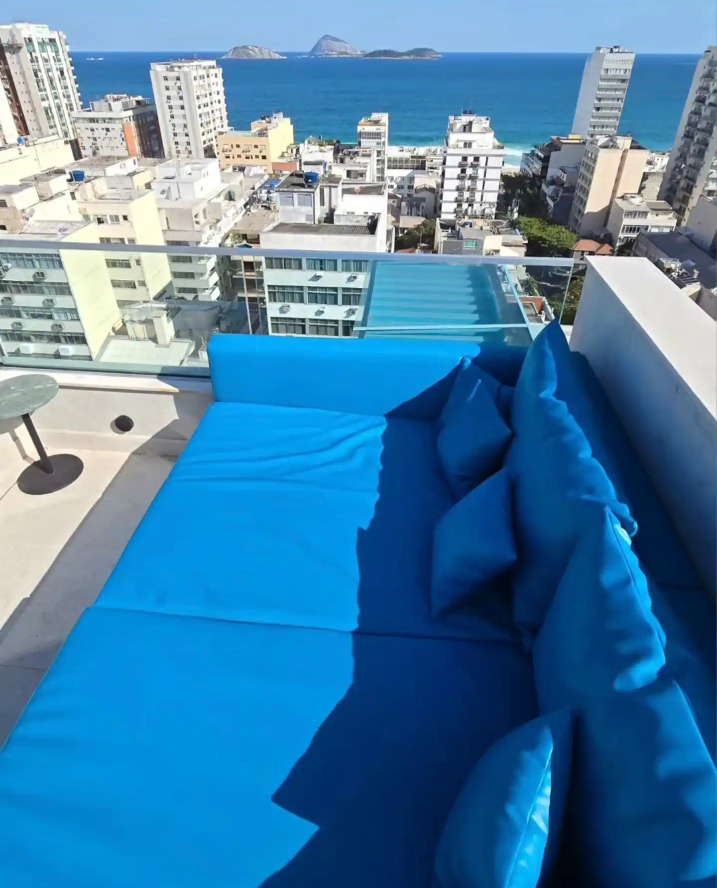 Ocean view from rooftop lounge