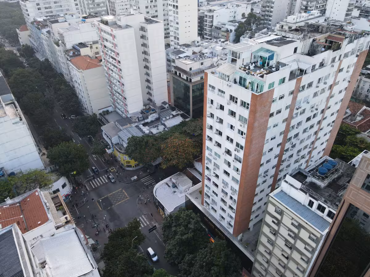 Whole building aerial view